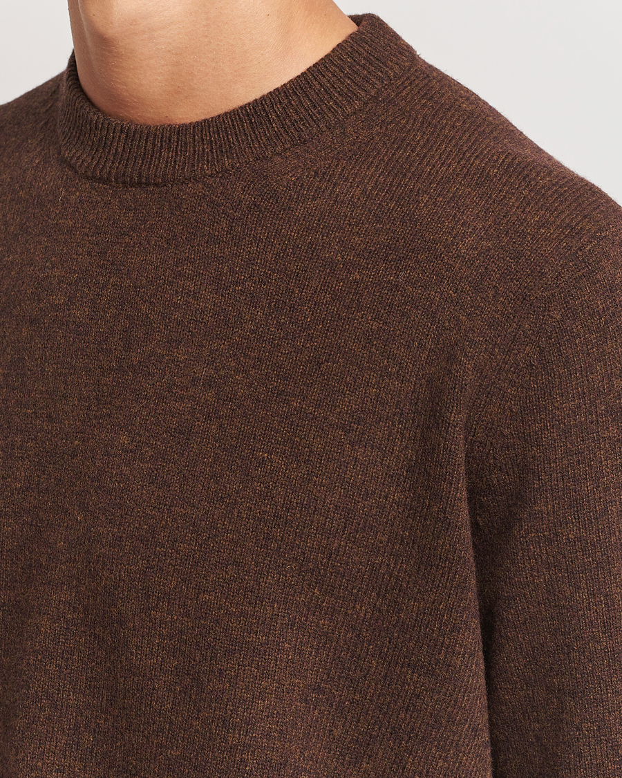 Mies | Puserot | Samsøe Samsøe | Isak Knitted Crew Neck Chocolate Brown