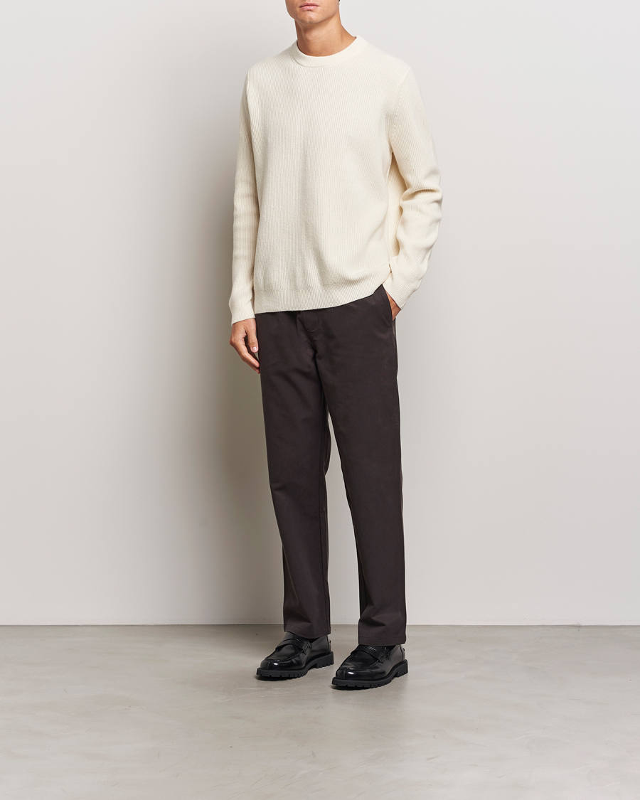 Mies | Puserot | Samsøe Samsøe | Isaks Knitted Crew Neck Clear Cream
