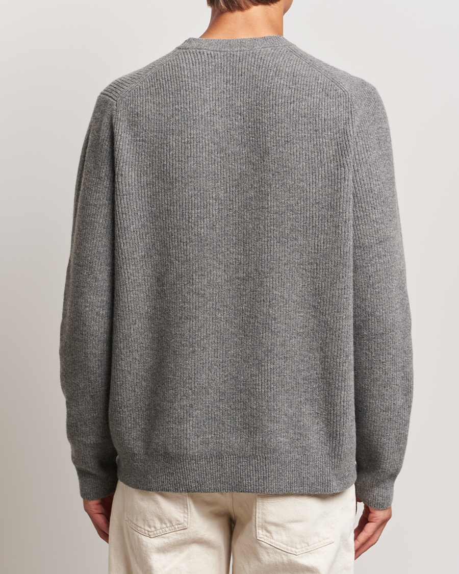 Mies | Puserot | Samsøe Samsøe | Isaks Knitted Crew Neck Dark Grey Melange