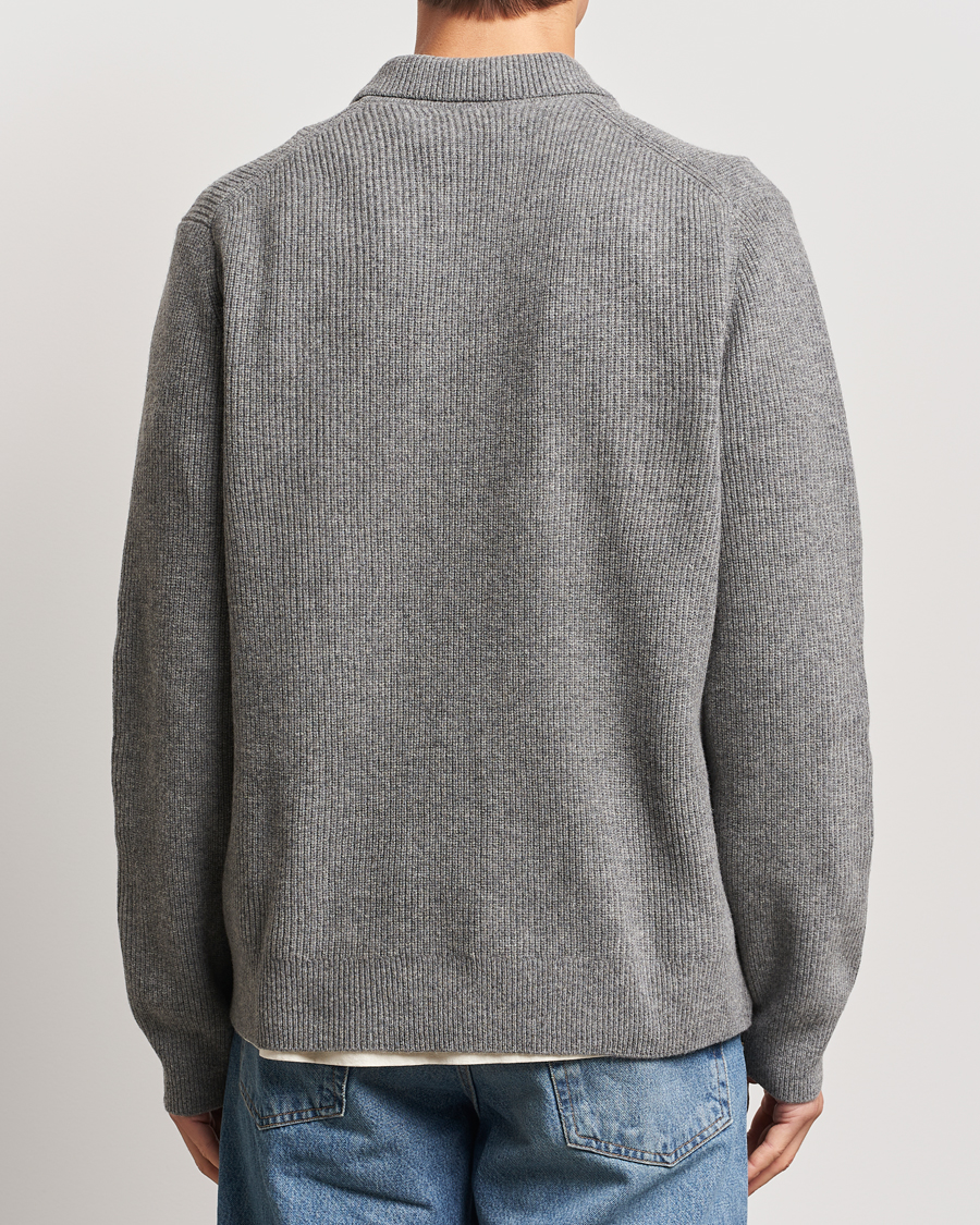 Mies | Puserot | Samsøe Samsøe | Saisaks Half Zip Polo Dark Grey Melange