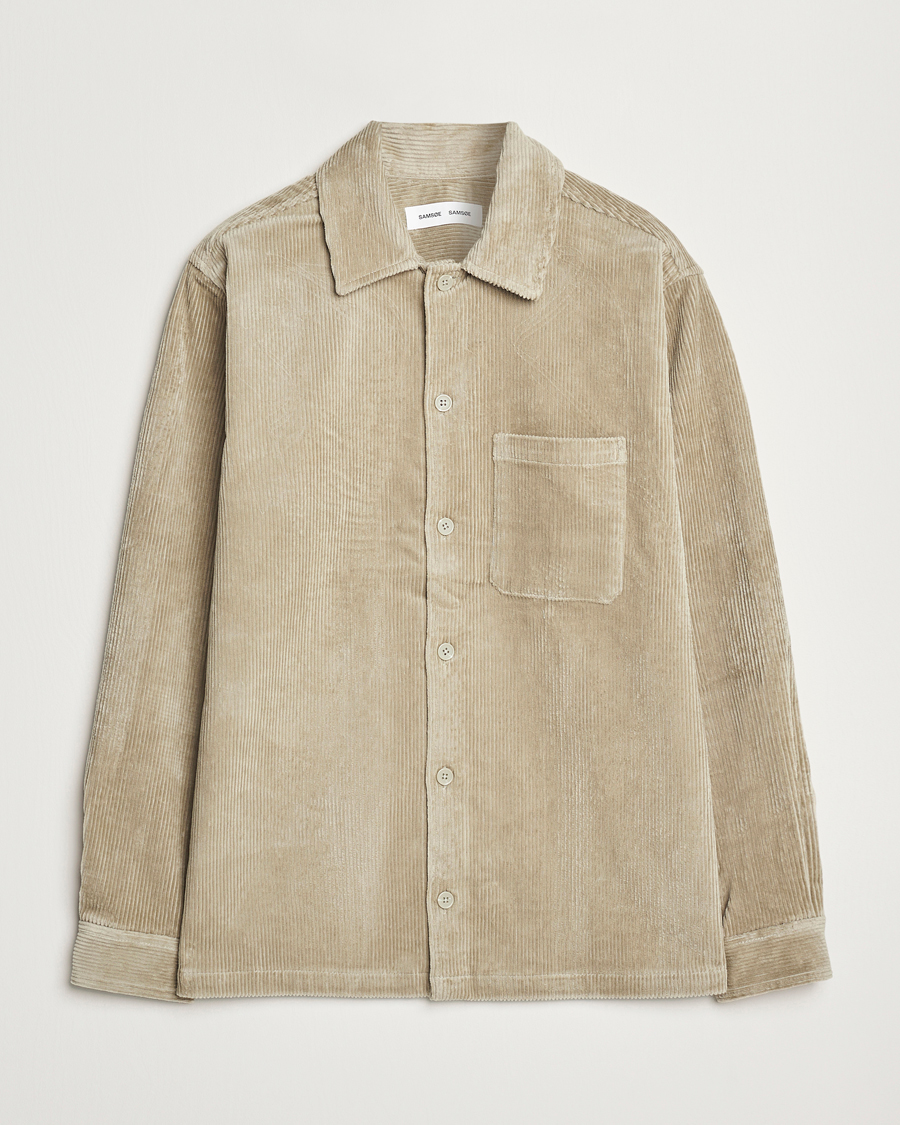 Mies | Kauluspaidat | Samsøe Samsøe | Damon Corduroy Overshirt Abbey Stone