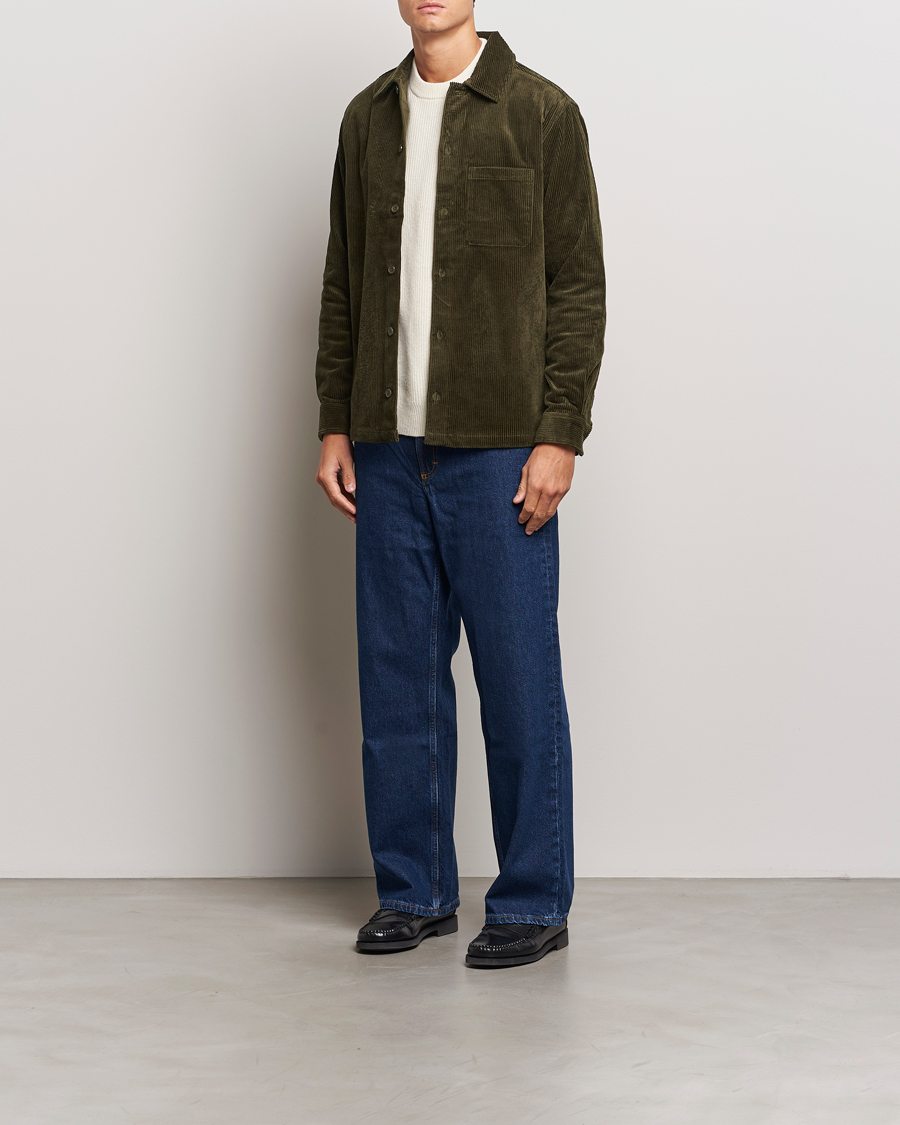 Mies | Kauluspaidat | Samsøe Samsøe | Damon Corduroy Overshirt Forest Night