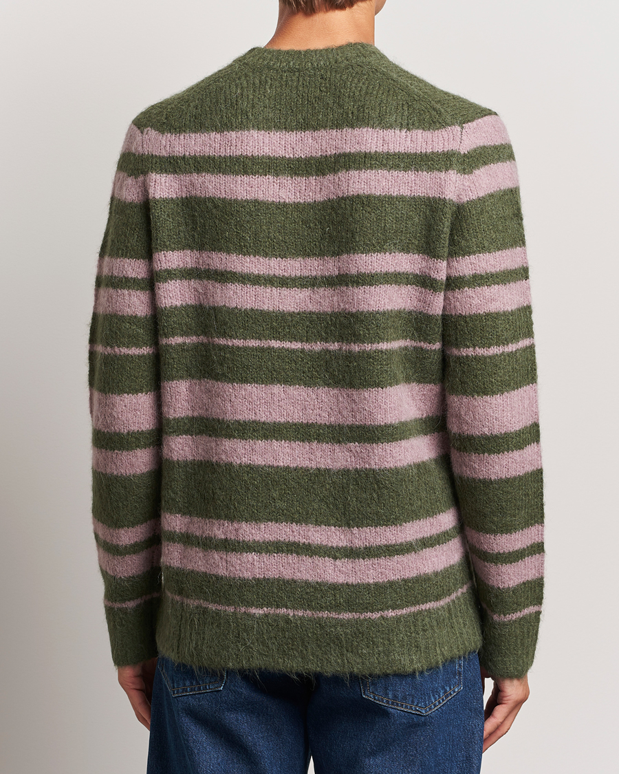 Mies | Puserot | Samsøe Samsøe | Arin Mohair Striped Sweater Green/Pink