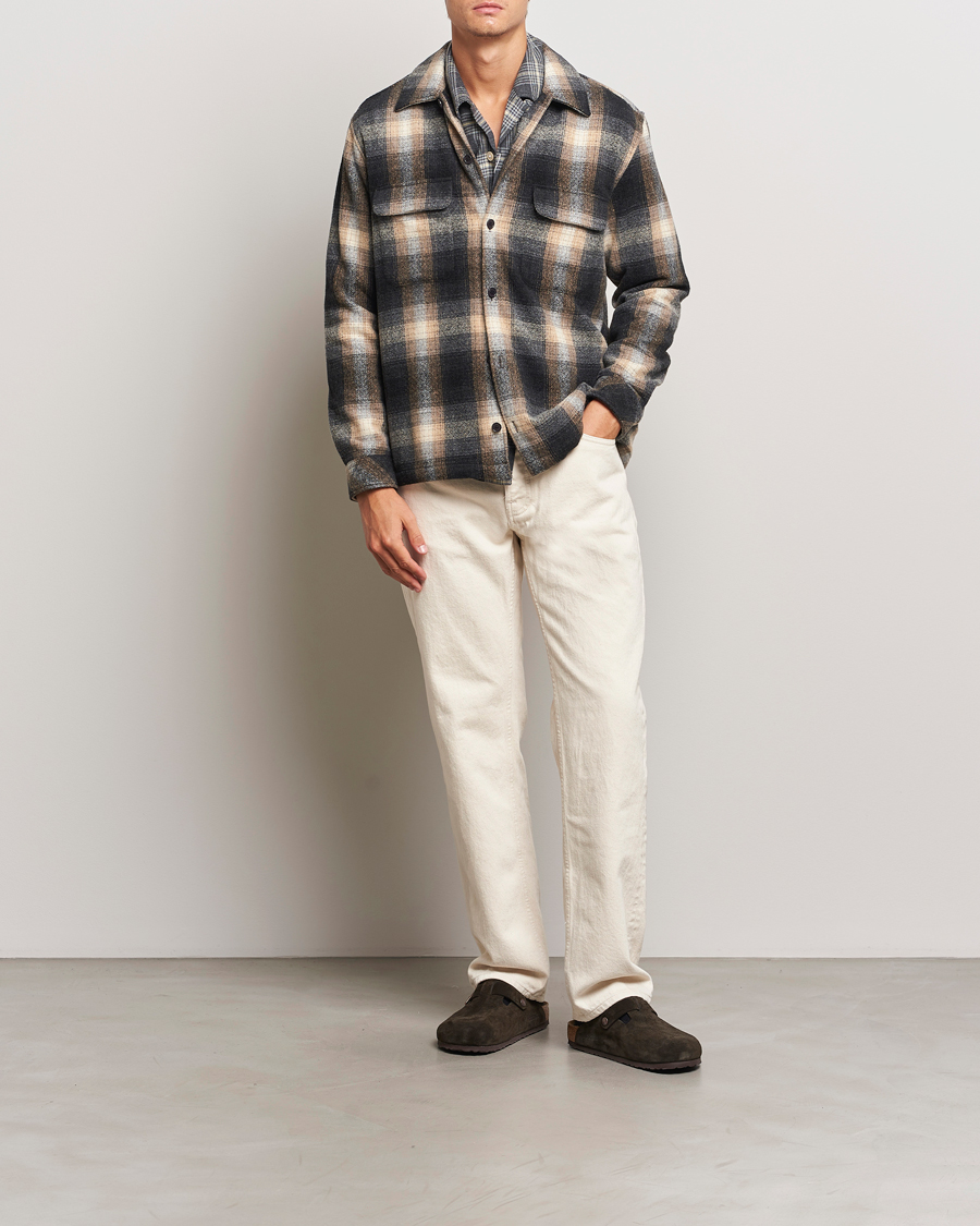 Mies | Kauluspaidat | Samsøe Samsøe | Castor Checked Overshirt Petrified Brown