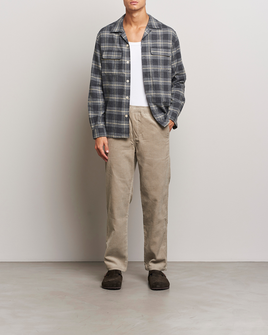 Mies | Housut | Samsøe Samsøe | Jabari Corduroy Drawstring Trousers Abbey Stone