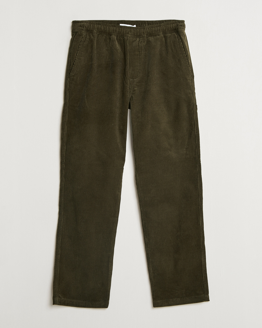 Mies | Housut | Samsøe Samsøe | Jabari Corduroy Drawstring Trousers Forest Night