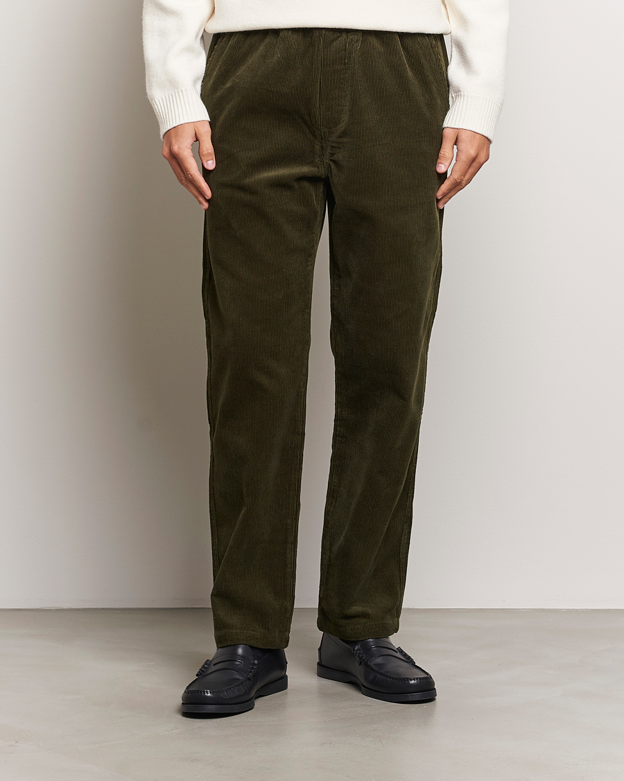 Mies | Housut | Samsøe Samsøe | Jabari Corduroy Drawstring Trousers Forest Night