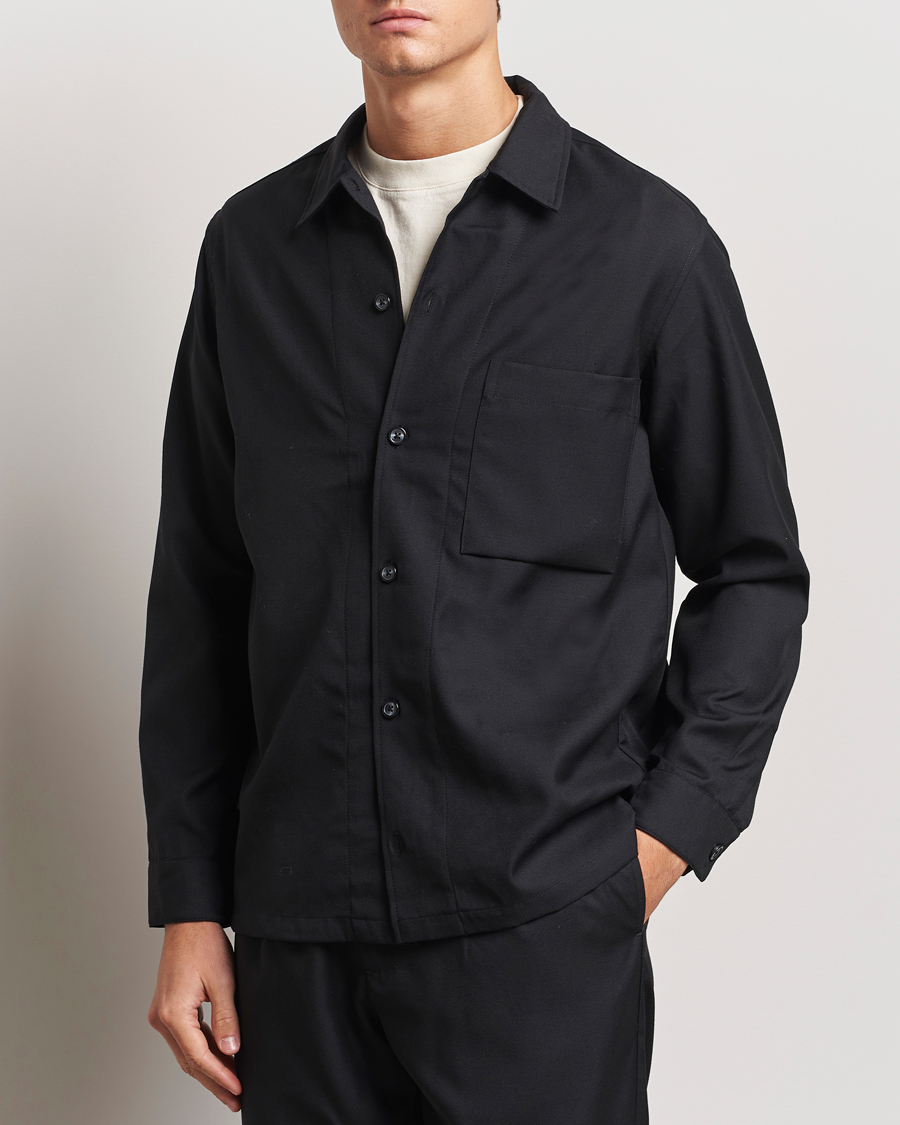 Mies | Kauluspaidat | Samsøe Samsøe | Damon Wool Overshirt Black