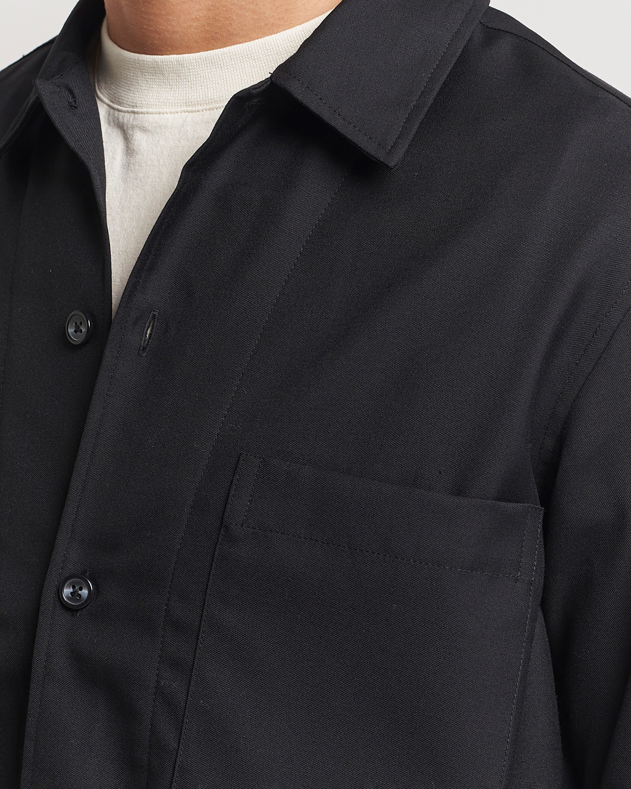 Mies | Kauluspaidat | Samsøe Samsøe | Damon Wool Overshirt Black
