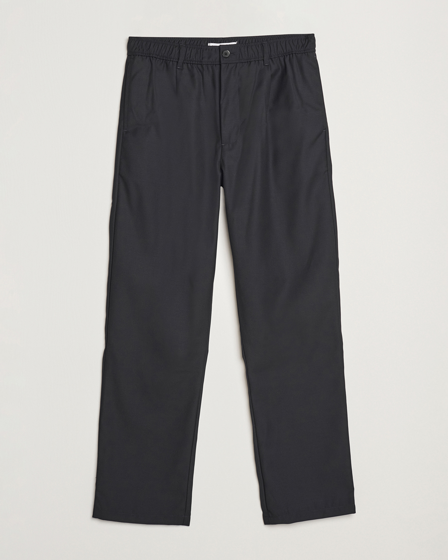 Mies | Housut | Samsøe Samsøe | Bertil Pleated Drawstring Trousers Black