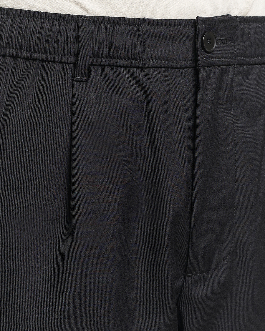 Mies | Housut | Samsøe Samsøe | Bertil Pleated Drawstring Trousers Black