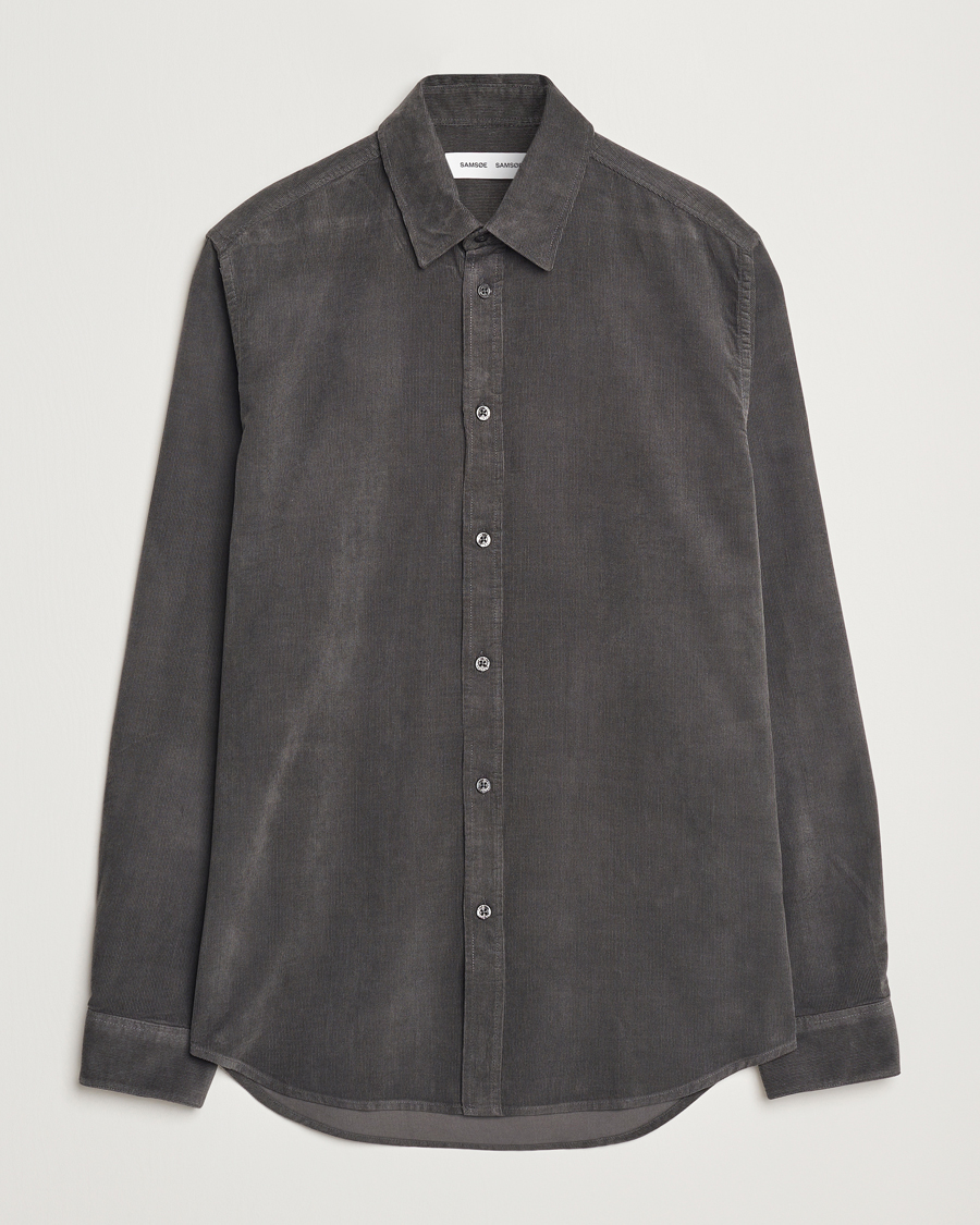Mies | Kauluspaidat | Samsøe Samsøe | Liam Baby Cord Shirt Volcanic Ash
