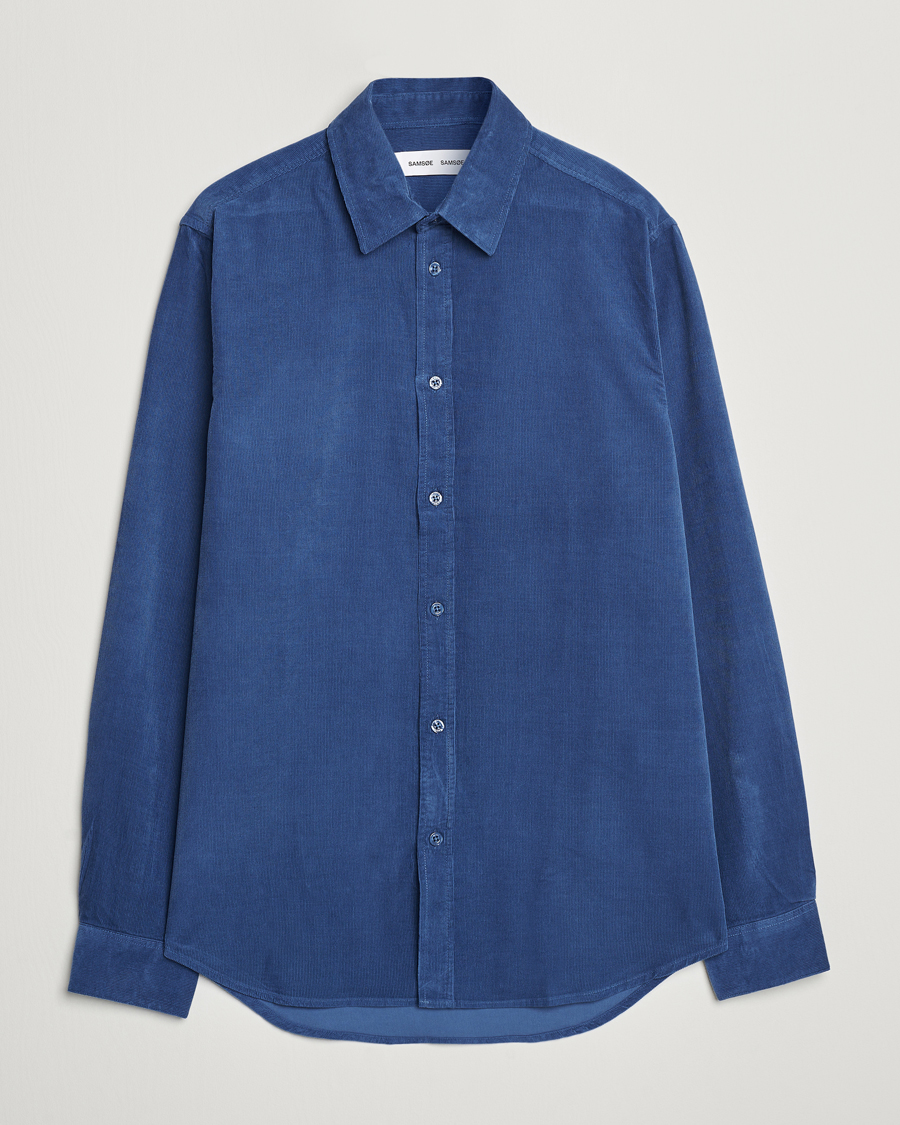 Mies | Kauluspaidat | Samsøe Samsøe | Liam Baby Cord Shirt True Navy