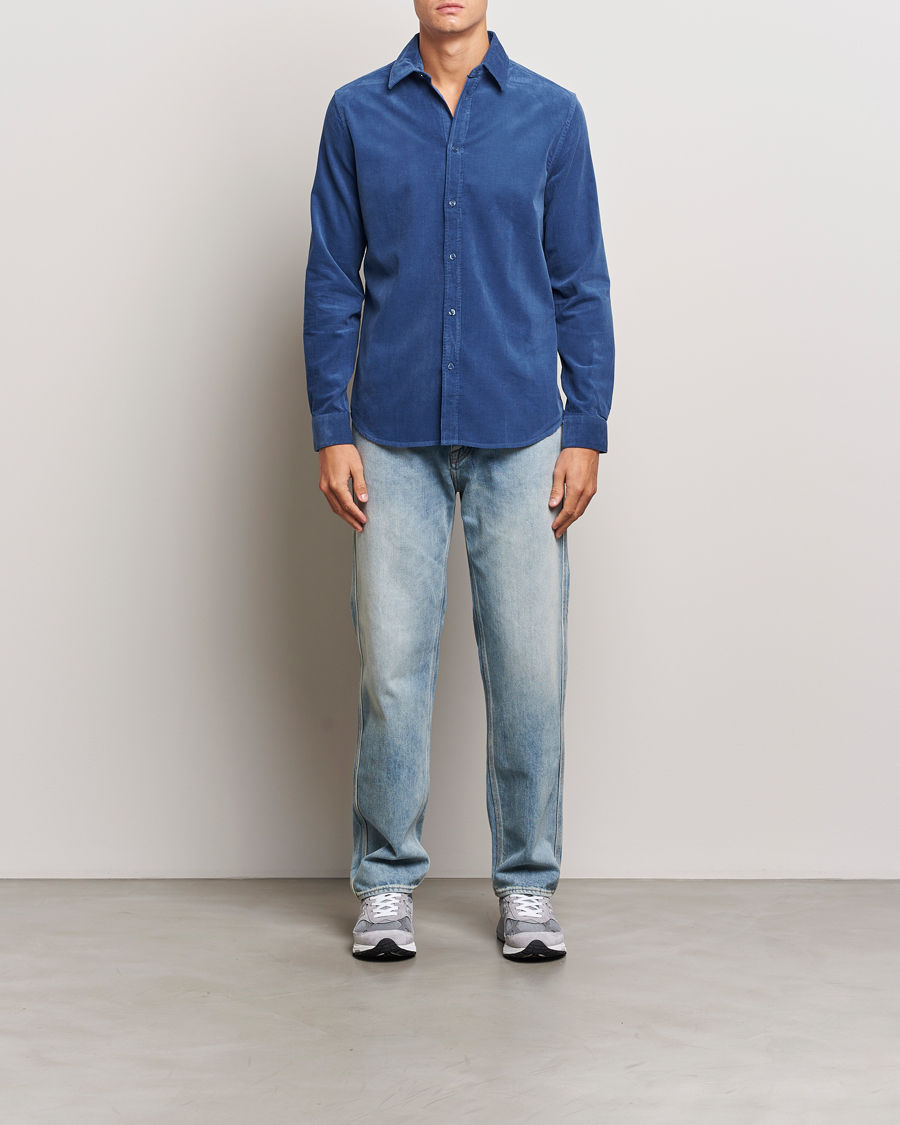 Mies | Kauluspaidat | Samsøe Samsøe | Liam Baby Cord Shirt True Navy