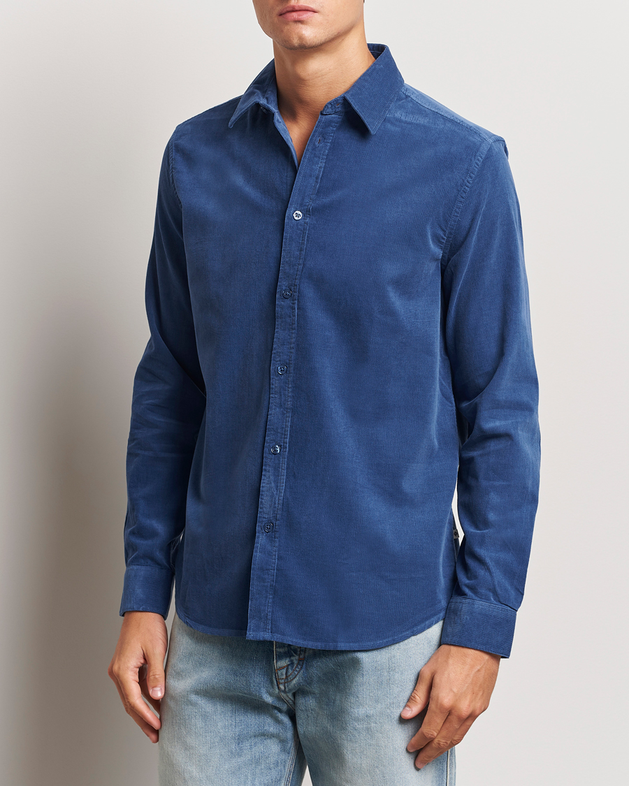 Mies | Kauluspaidat | Samsøe Samsøe | Liam Baby Cord Shirt True Navy