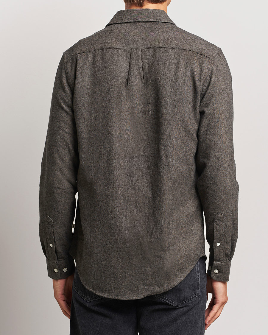 Mies | Kauluspaidat | Samsøe Samsøe | Liam Brushed Flannel Shirt Major Brown Melange