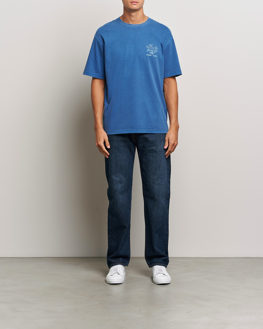 Mies | T-paidat | Samsøe Samsøe | Poetry Printed T-Shirt True Navy Lotus