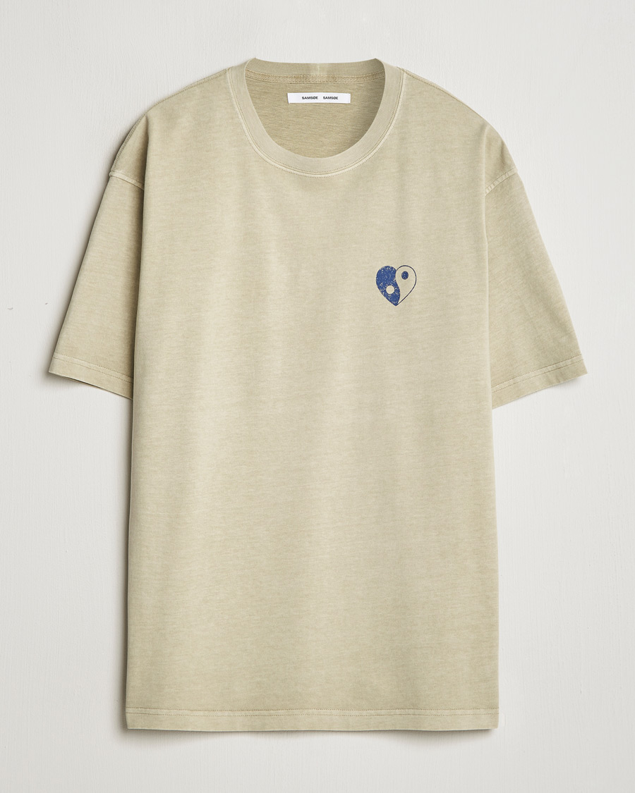 Mies | T-paidat | Samsøe Samsøe | Poetry Printed T-Shirt Abbey Stone Balance