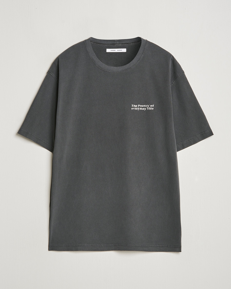 Mies | T-paidat | Samsøe Samsøe | Poetry Printed T-Shirt Black Zen