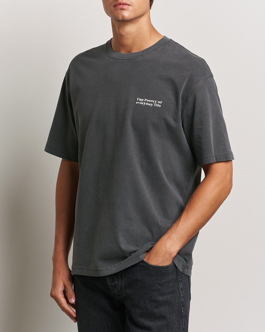 Mies | T-paidat | Samsøe Samsøe | Poetry Printed T-Shirt Black Zen