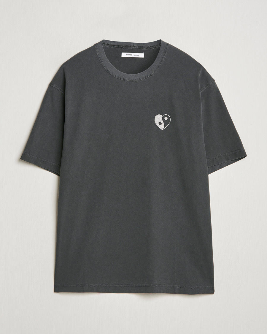 Mies | T-paidat | Samsøe Samsøe | Poetry Printed T-Shirt Black Balance