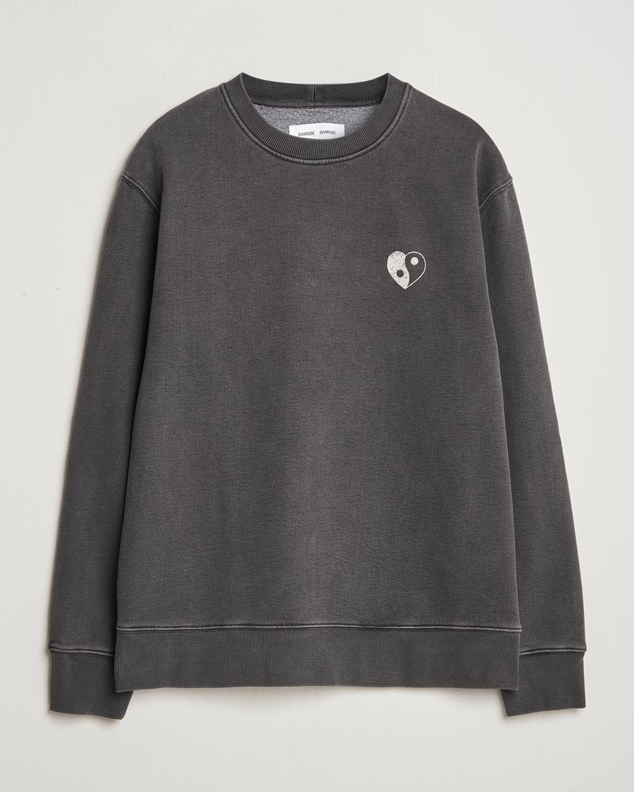 Mies | Puserot | Samsøe Samsøe | Poetry Printed Crew Neck Sweatshirt Black Balance