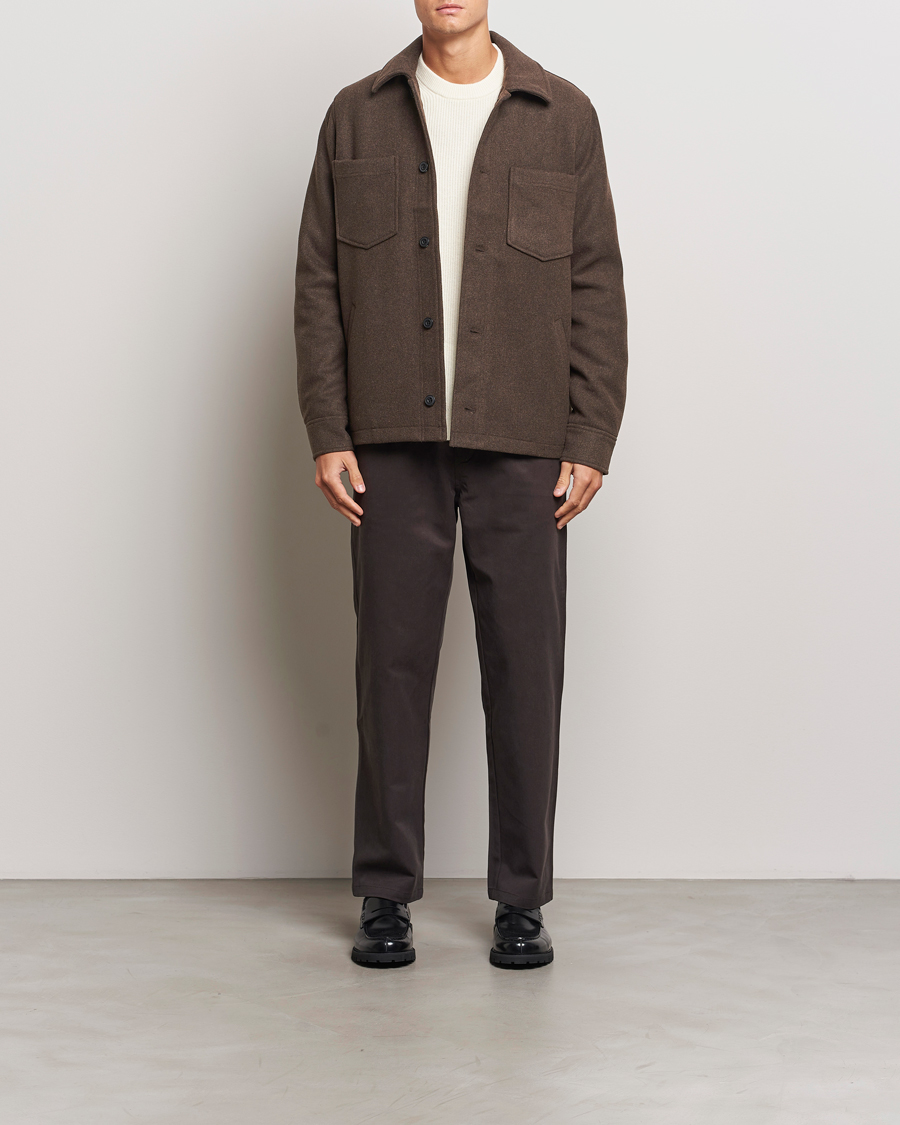 Mies | Takit | Samsøe Samsøe | Pally Padded Shirt Jacket Chocolate Brown