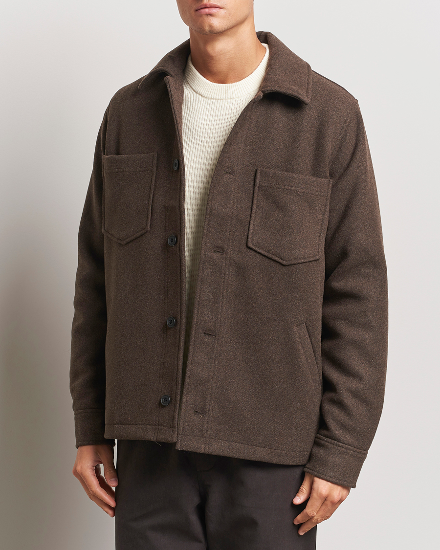Mies | Takit | Samsøe Samsøe | Pally Padded Shirt Jacket Chocolate Brown