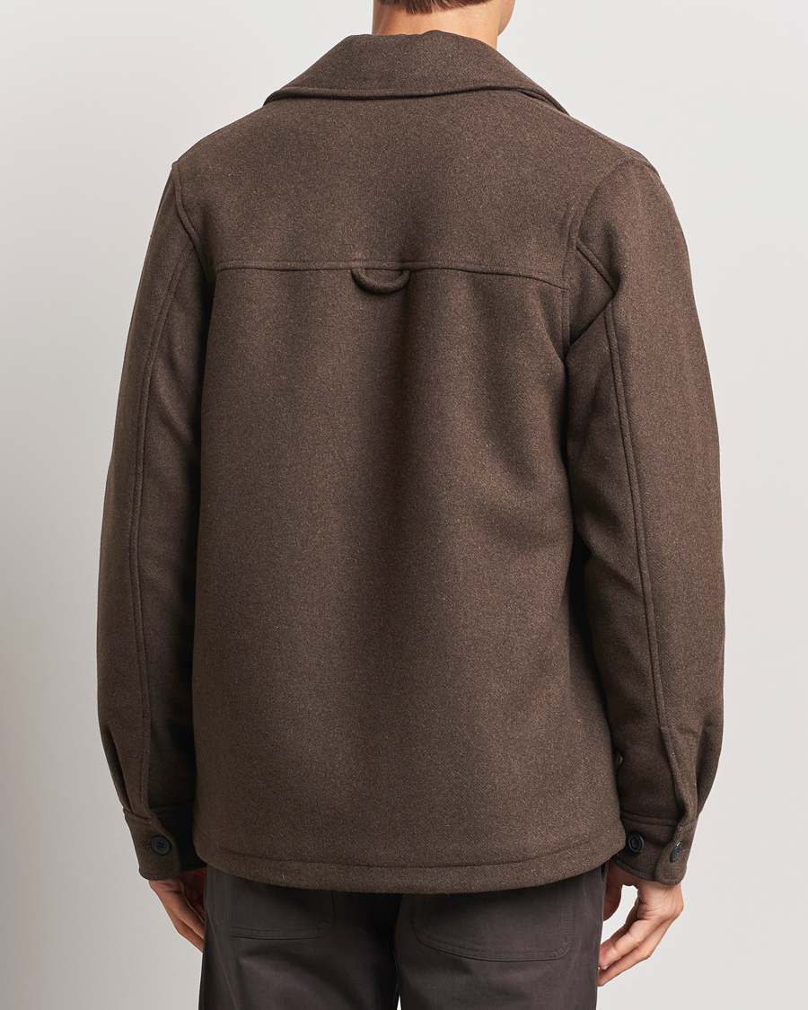 Mies | Takit | Samsøe Samsøe | Pally Padded Shirt Jacket Chocolate Brown