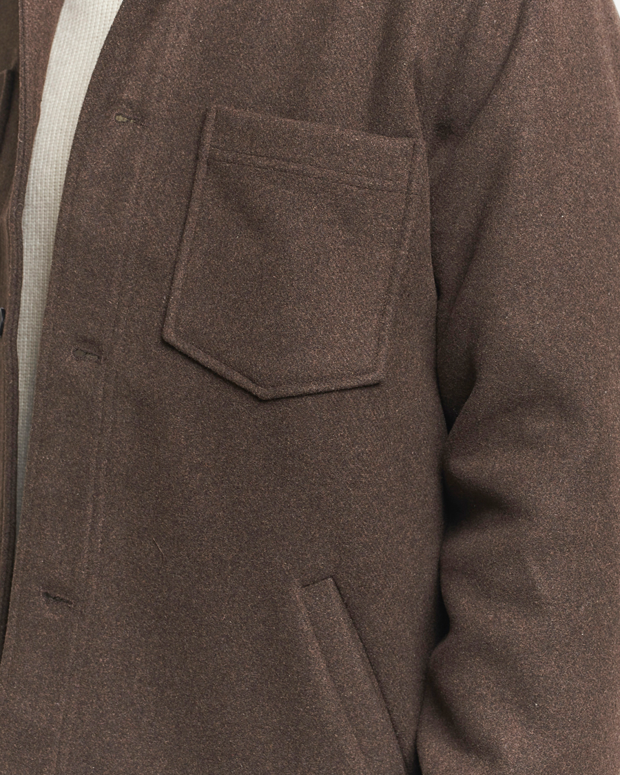 Mies | Takit | Samsøe Samsøe | Pally Padded Shirt Jacket Chocolate Brown