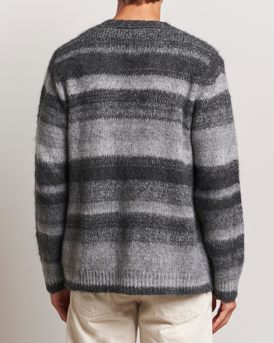 Mies | Puserot | Samsøe Samsøe | Ari Mohair Striped Cardigan Grey