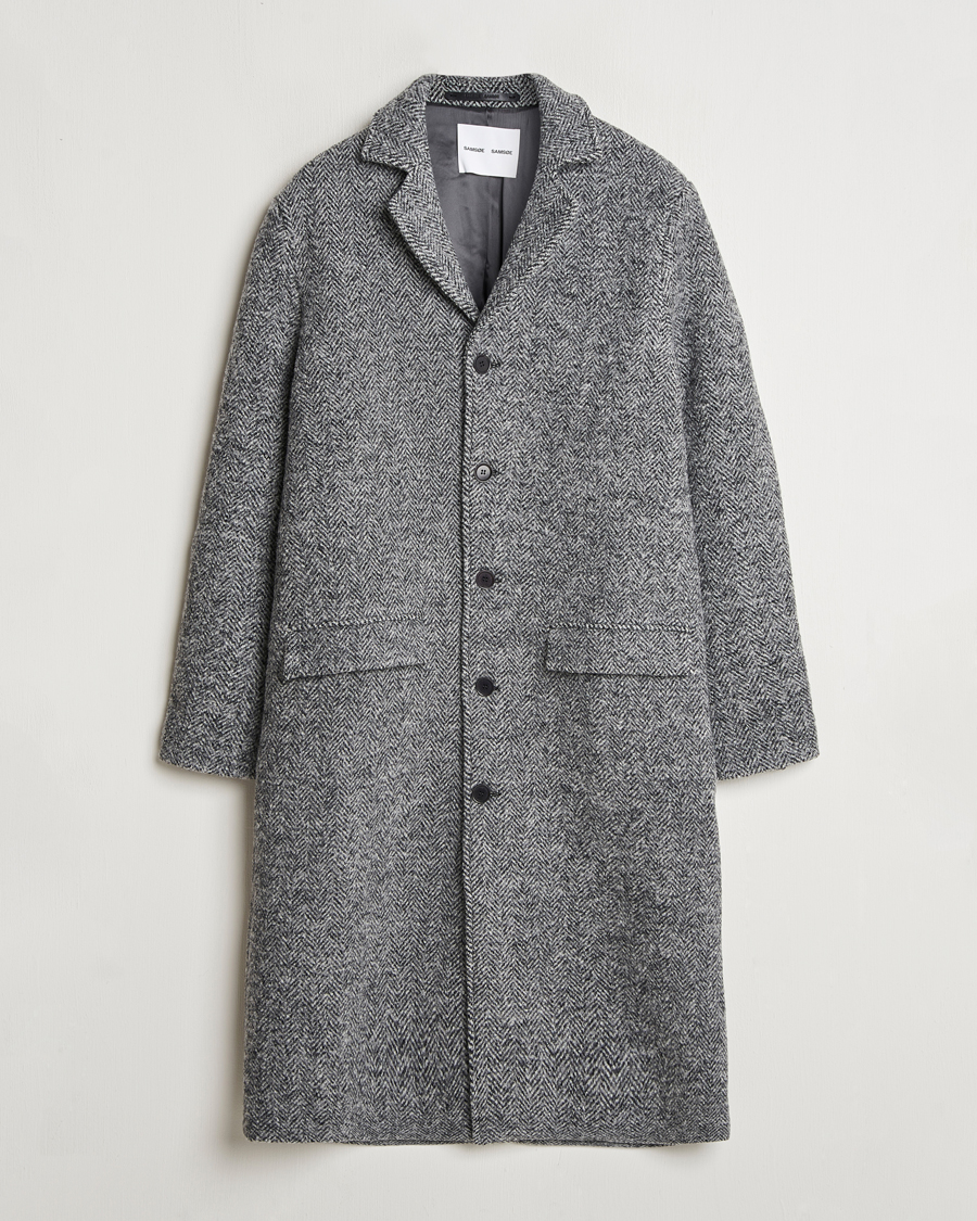 Mies | Takit | Samsøe Samsøe | Tefsa Wool Coat Black Melange