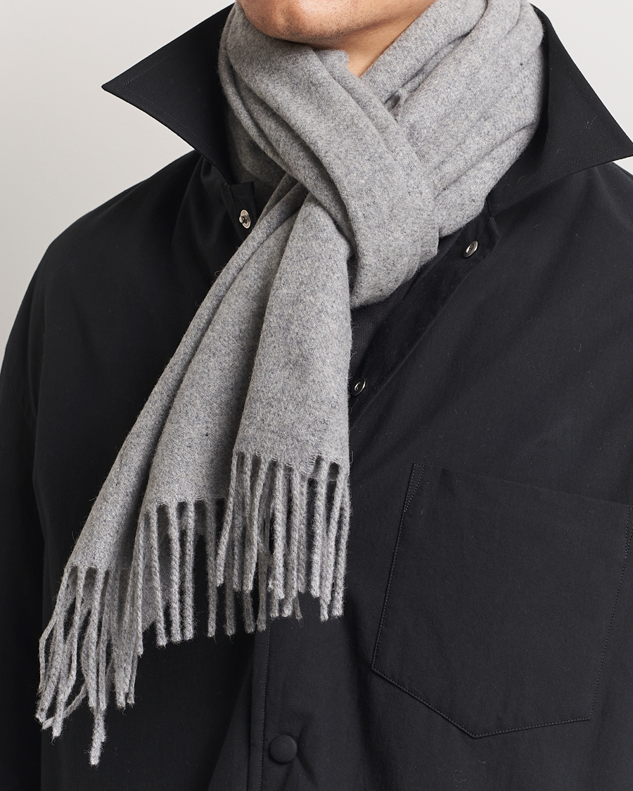 Mies | Samsøe Samsøe Efin Wool Scarf Grey Melange | Samsøe Samsøe | Efin Wool Scarf Grey Melange