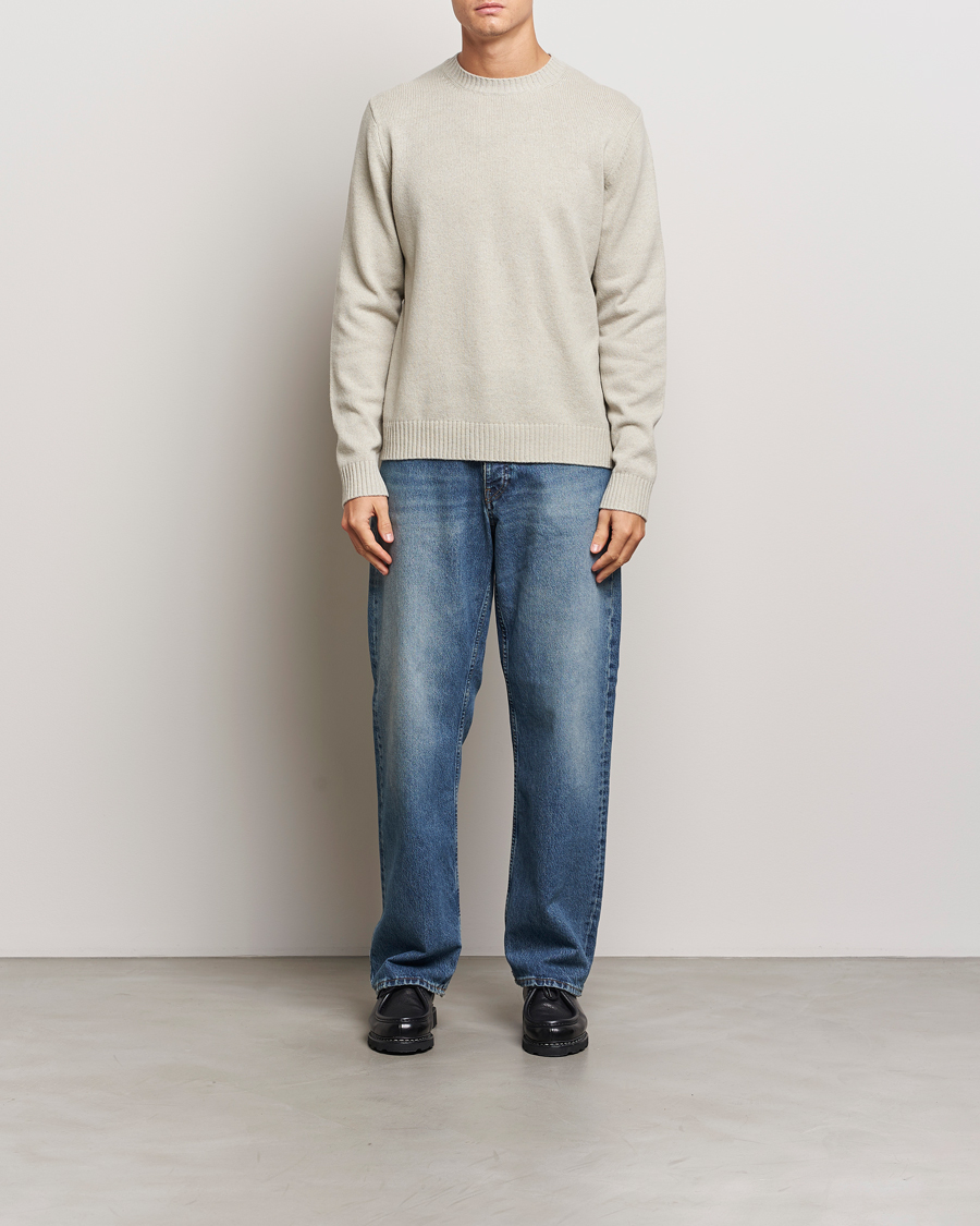 Mies | Puserot | Samsøe Samsøe | Sylli Wool Crew Neck Abbey Stone