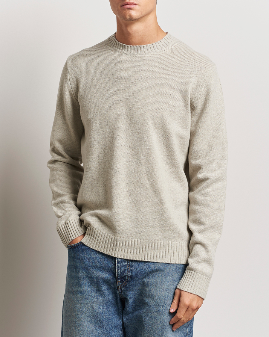 Mies | Puserot | Samsøe Samsøe | Sylli Wool Crew Neck Abbey Stone