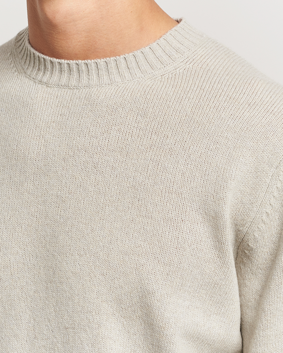 Mies | Puserot | Samsøe Samsøe | Sylli Wool Crew Neck Abbey Stone