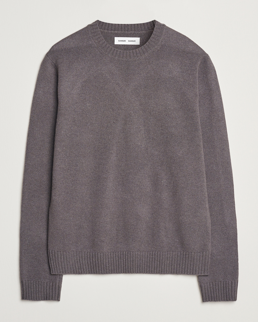 Mies | Puserot | Samsøe Samsøe | Sylli Wool Crew Neck Volcanic Ash