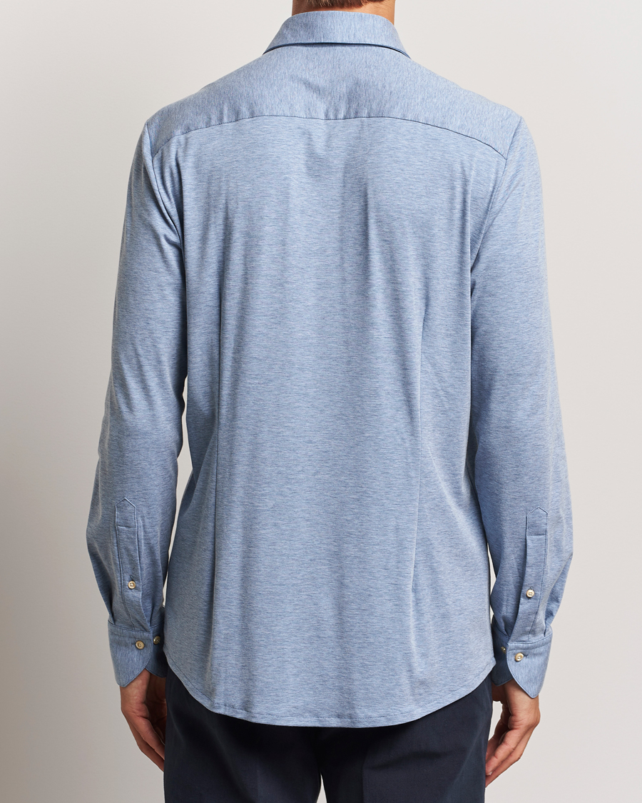 Mies | Kauluspaidat | Stenströms | Slimline 4-Way Stretch Jersey Shirt Blue