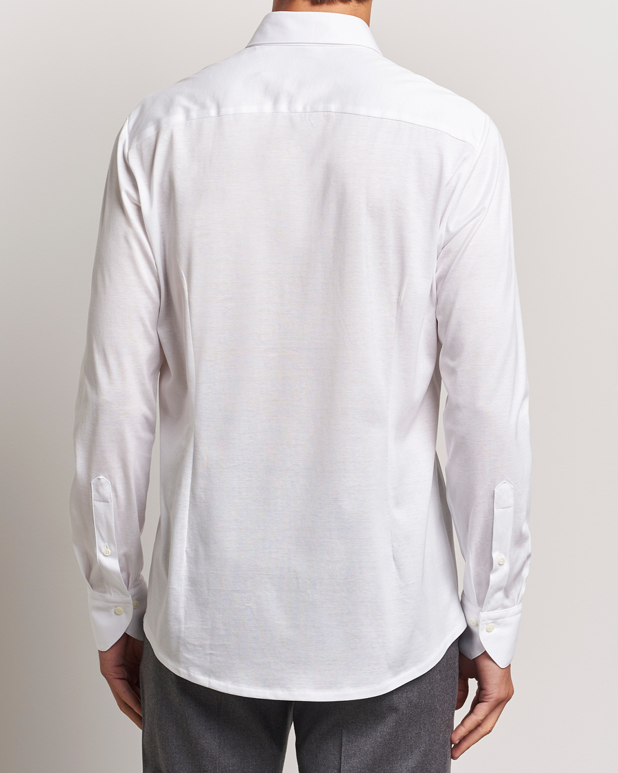 Mies | Kauluspaidat | Stenströms | Slimline Stretch Jersey Shirt White