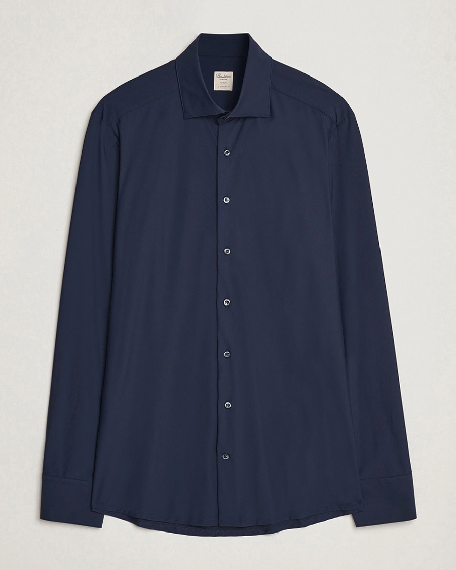 Mies | Kauluspaidat | Stenströms | Slimline Stretch Jersey Shirt Navy