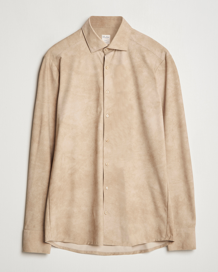 Mies | Kauluspaidat | Stenströms | Slimline 4-Way Stretch Shirt Beige