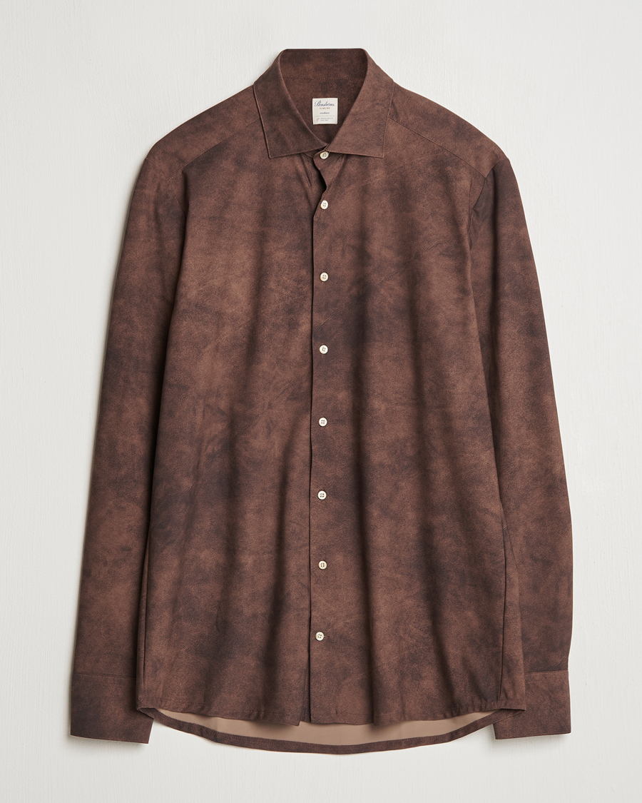 Mies | Kauluspaidat | Stenströms | Slimline 4-Way Stretch Shirt Brown