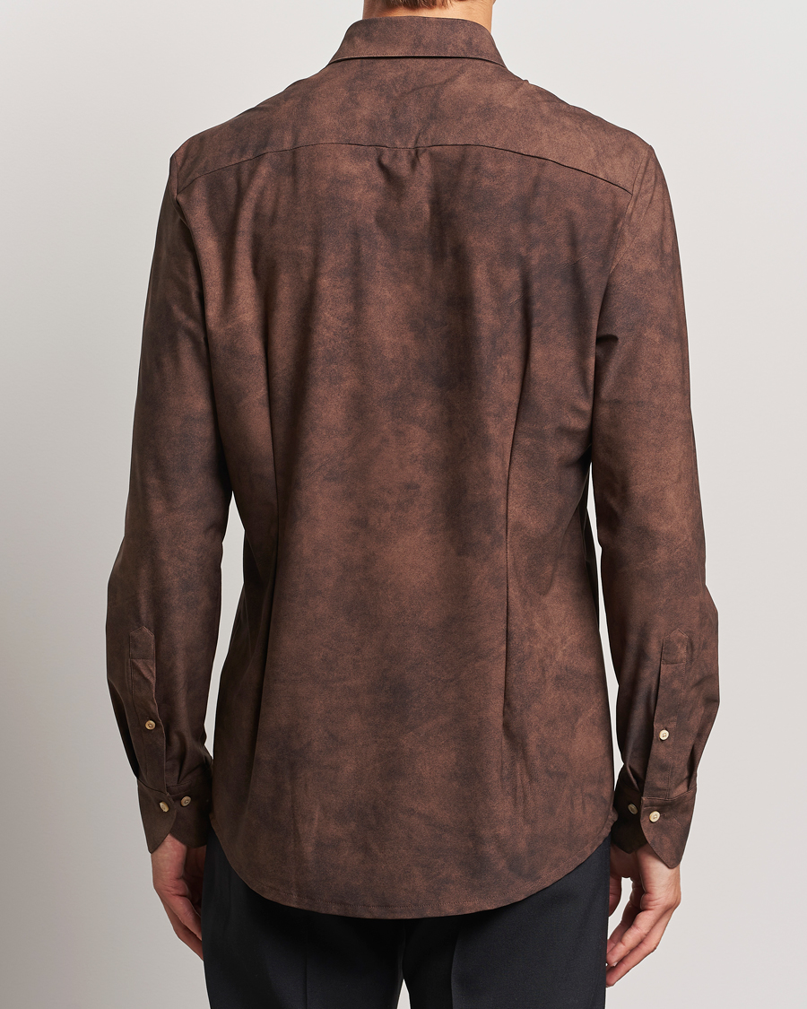 Mies | Kauluspaidat | Stenströms | Slimline 4-Way Stretch Shirt Brown