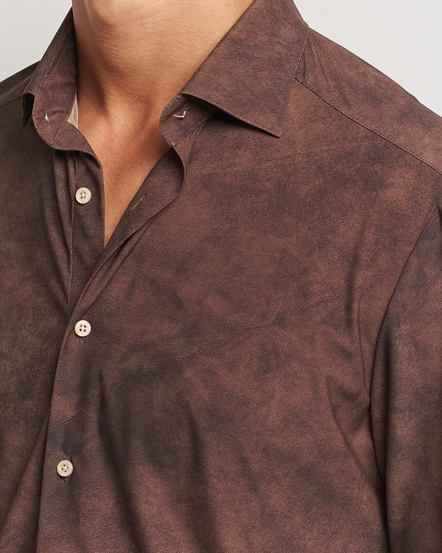 Mies | Kauluspaidat | Stenströms | Slimline 4-Way Stretch Shirt Brown