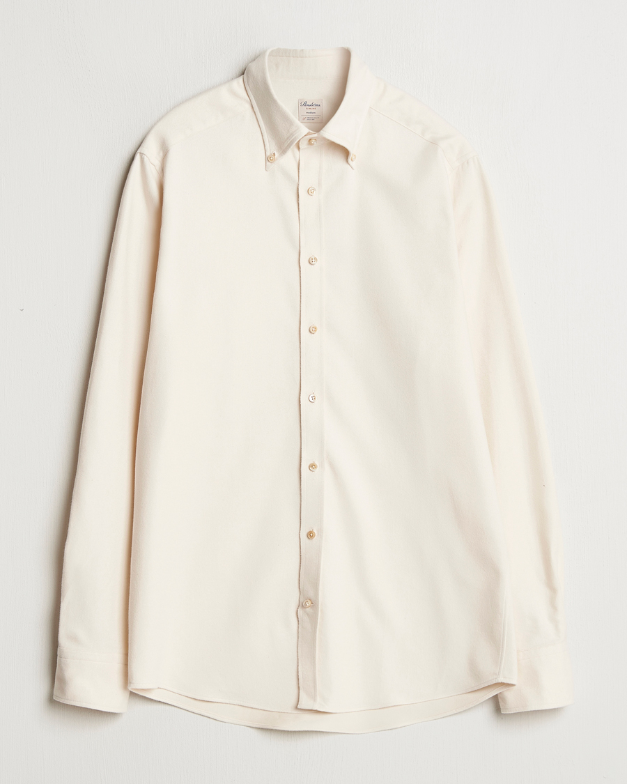 Mies | Kauluspaidat | Stenströms | Slimline Flannel Shirt Beige