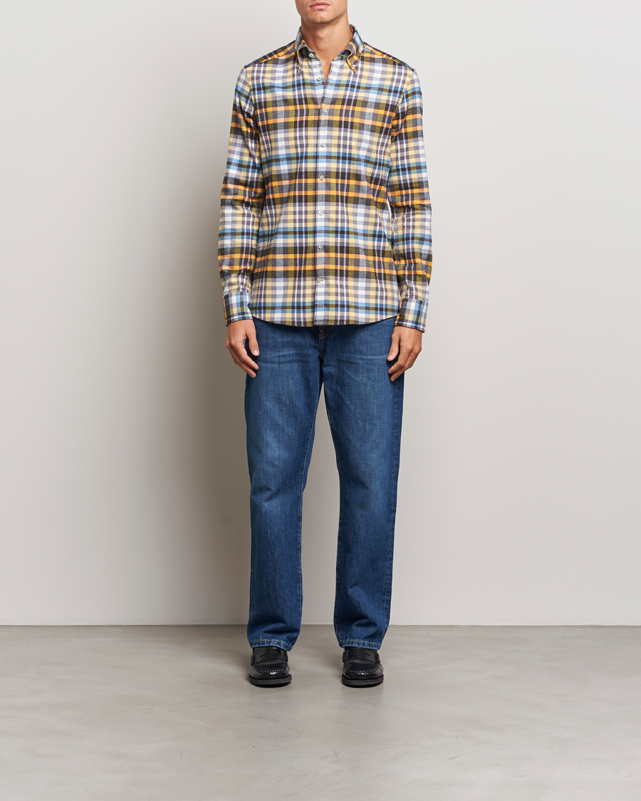 Mies | Kauluspaidat | Stenströms | Slimline Flannel Checked Shirt Multi