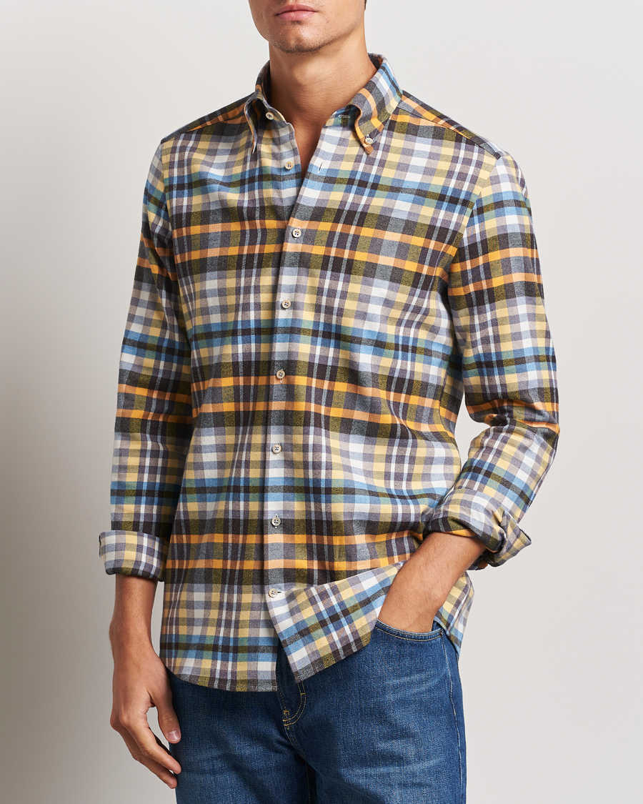 Mies | Kauluspaidat | Stenströms | Slimline Flannel Checked Shirt Multi