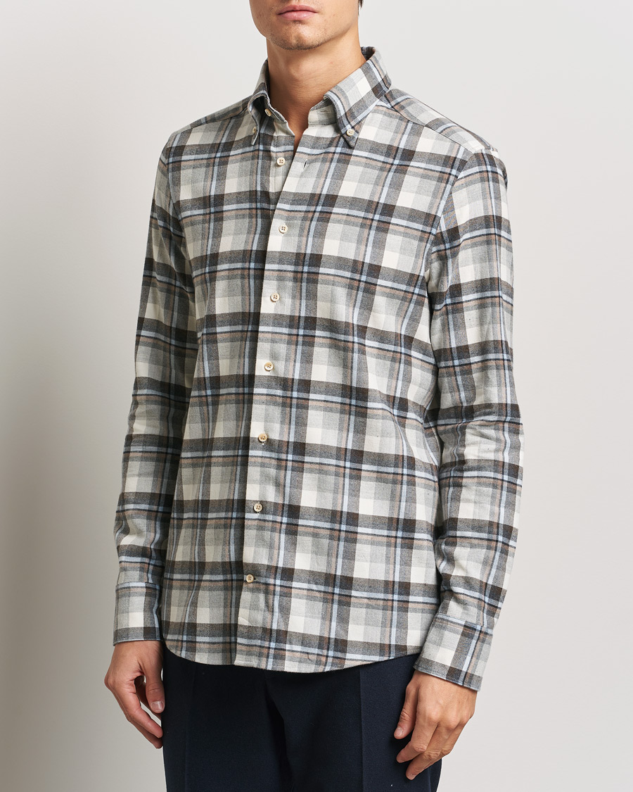 Mies | Kauluspaidat | Stenströms | Slimline Flannel Checked Shirt Multi