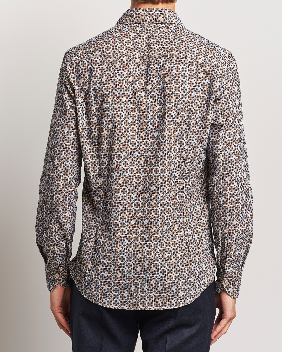 Mies | Kauluspaidat | Stenströms | Slimline Printed Cord Shirt Brown