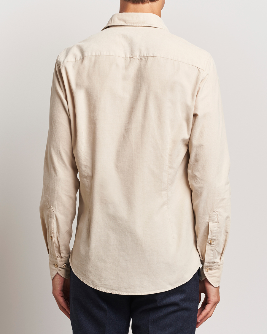 Mies | Kauluspaidat | Stenströms | Slimline Cut Away Cord Shirt Beige